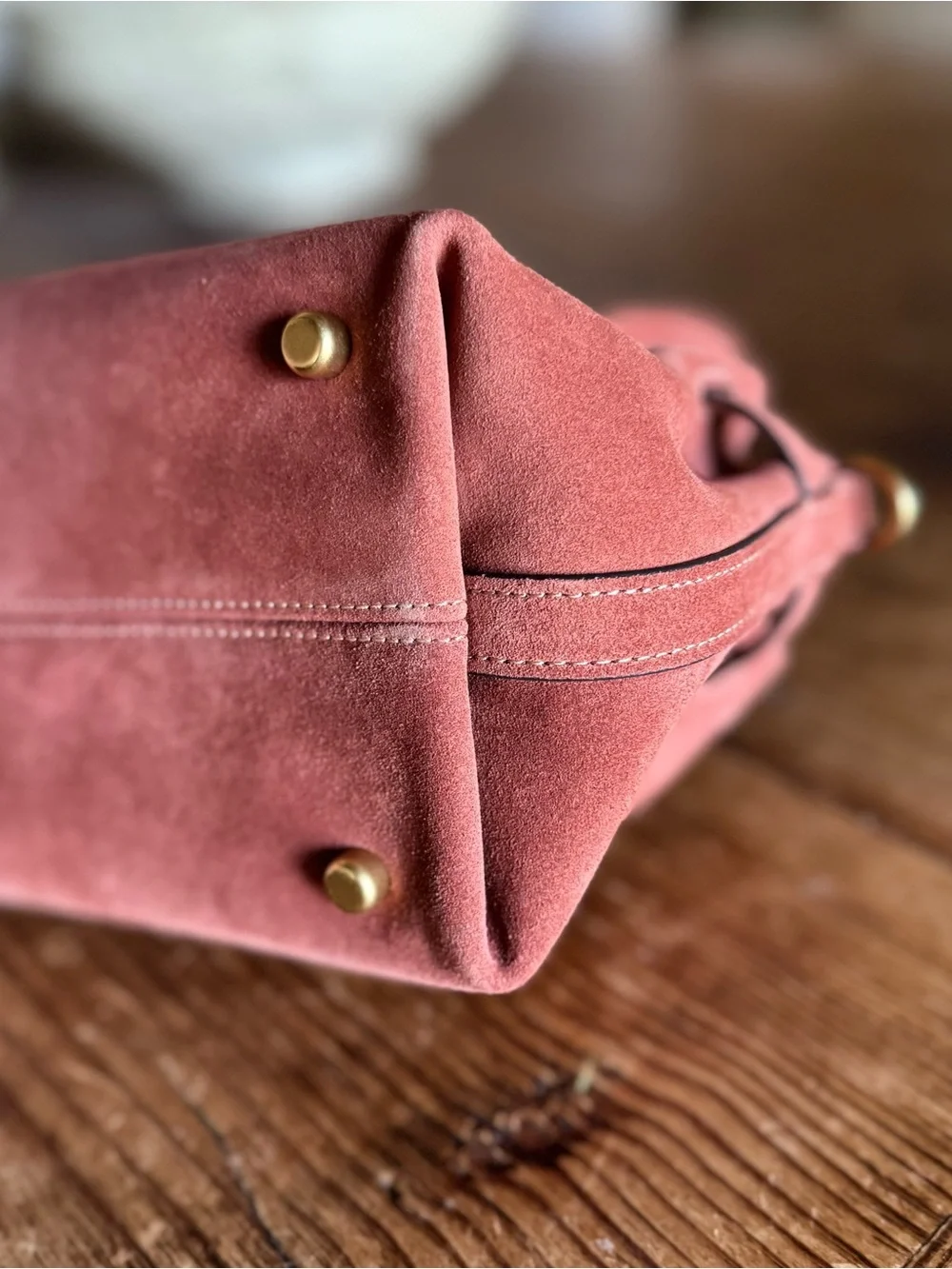 COACH Soft Empire 21 Bag in Clay Suede